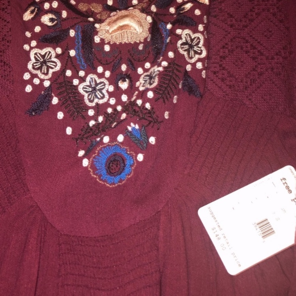 Free People Embroidered Dress 🍷 - Picture 3 of 5